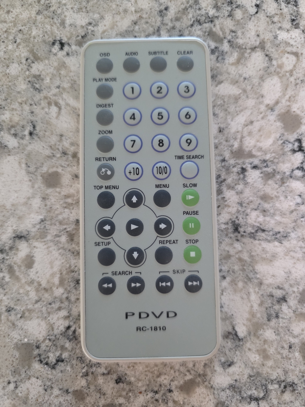 PDVD RC-1810 Portable DVD Player Remote Magnavox